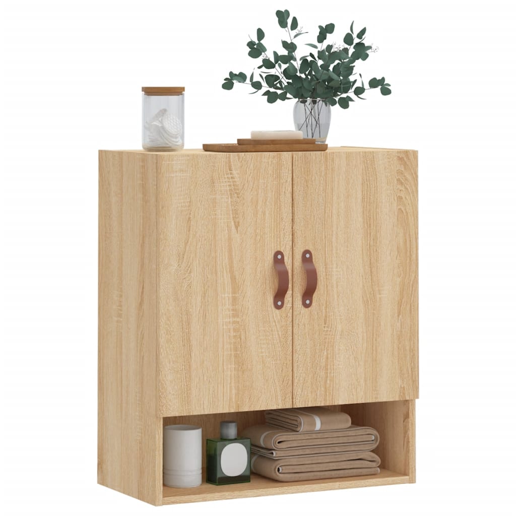 Wandkast 60X31X70 Cm Bewerkt Hout Kleurig Sonoma eiken