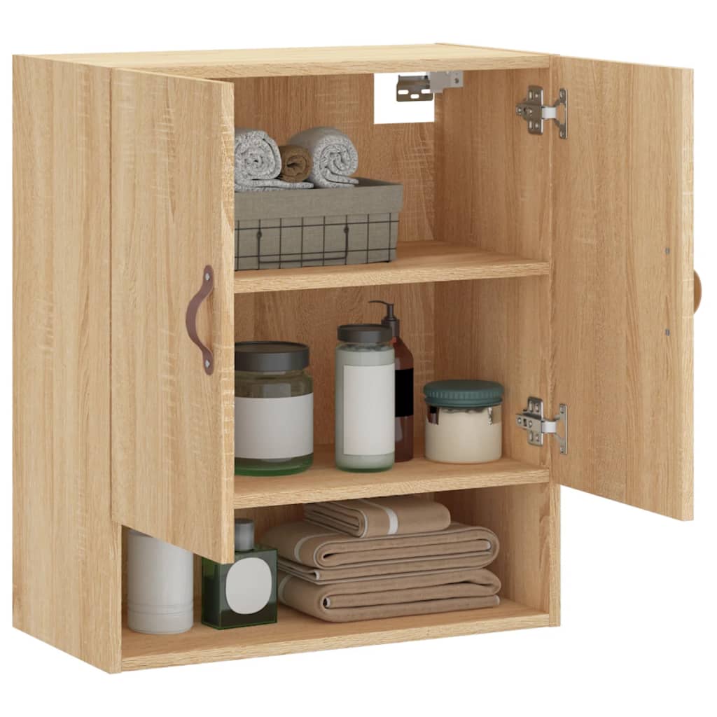 Wandkast 60X31X70 Cm Bewerkt Hout Kleurig Sonoma eiken