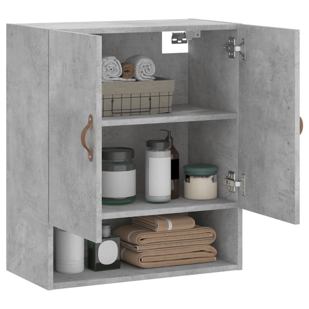 Wandkast 60X31X70 Cm Bewerkt Hout Betongrijs