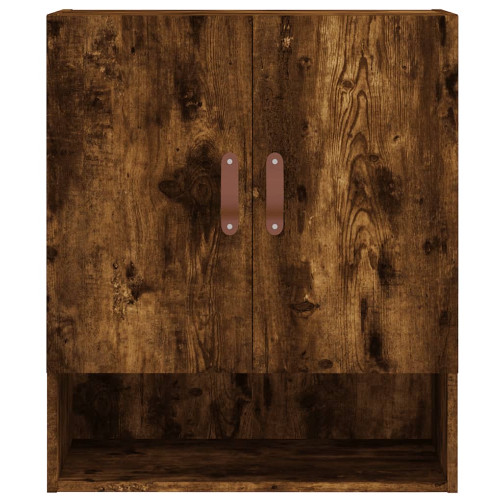 Wandkast 60X31X70 Cm Bewerkt Hout Kleurig Gerookt eiken