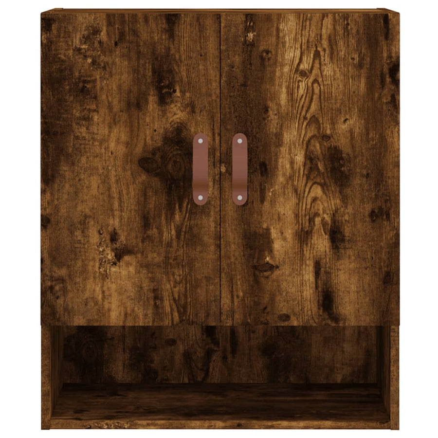 Wandkast 60X31X70 Cm Bewerkt Hout Kleurig Gerookt eiken