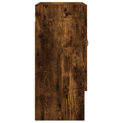 Wandkast 60X31X70 Cm Bewerkt Hout Kleurig Gerookt eiken