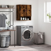 Wandkast 60x31x70 cm bewerkt hout gerookt eiken