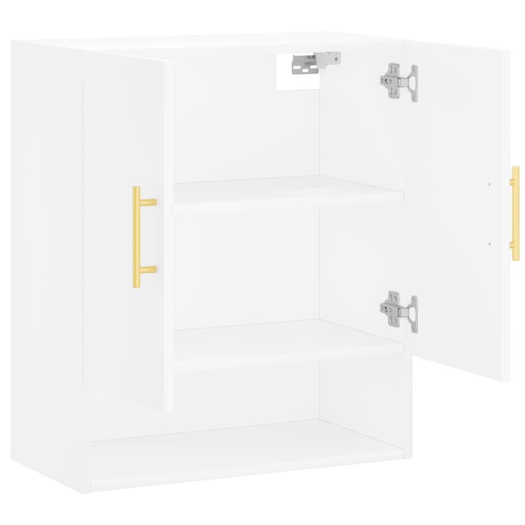 Wandkast 60X31X70 Cm Bewerkt Hout Wit