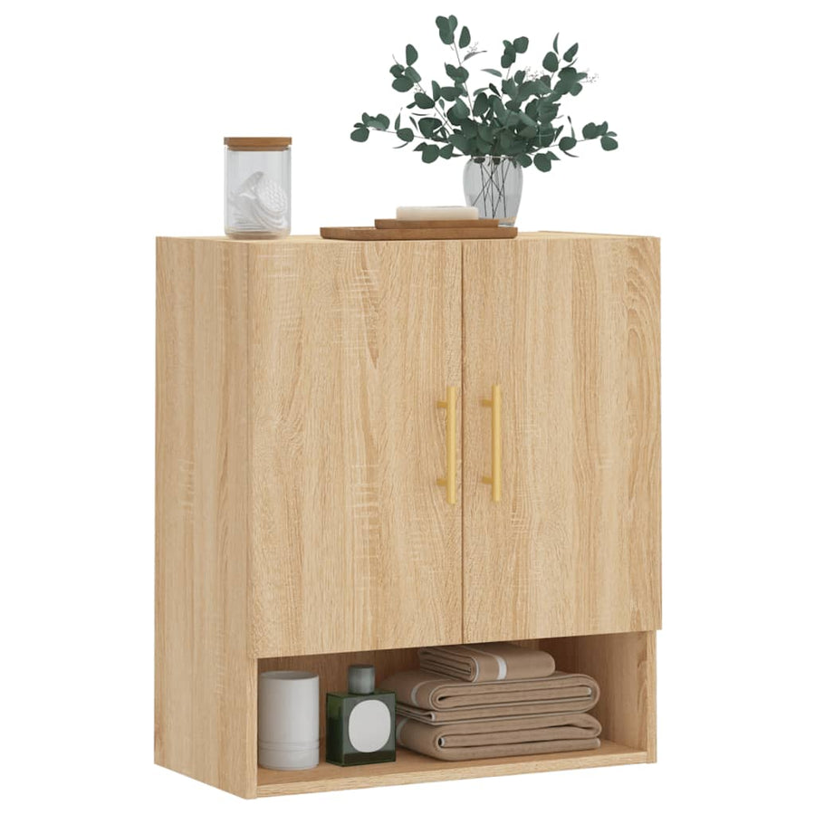 Wandkast 60X31X70 Cm Bewerkt Hout Kleurig Sonoma eiken