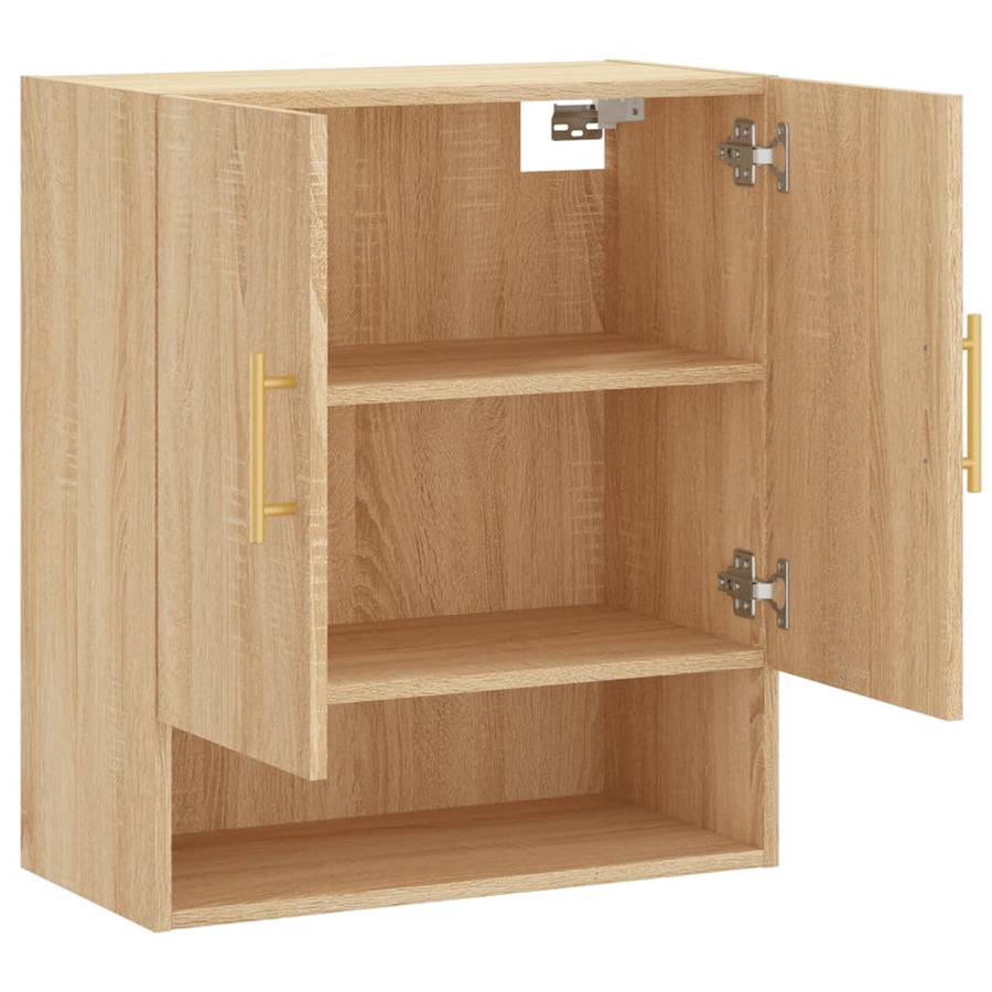 Wandkast 60X31X70 Cm Bewerkt Hout Kleurig Sonoma eiken