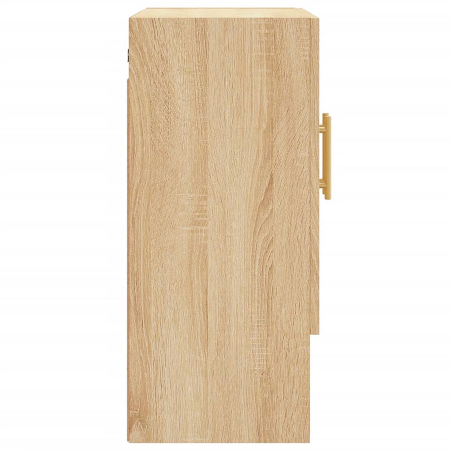 Wandkast 60X31X70 Cm Bewerkt Hout Kleurig Sonoma eiken