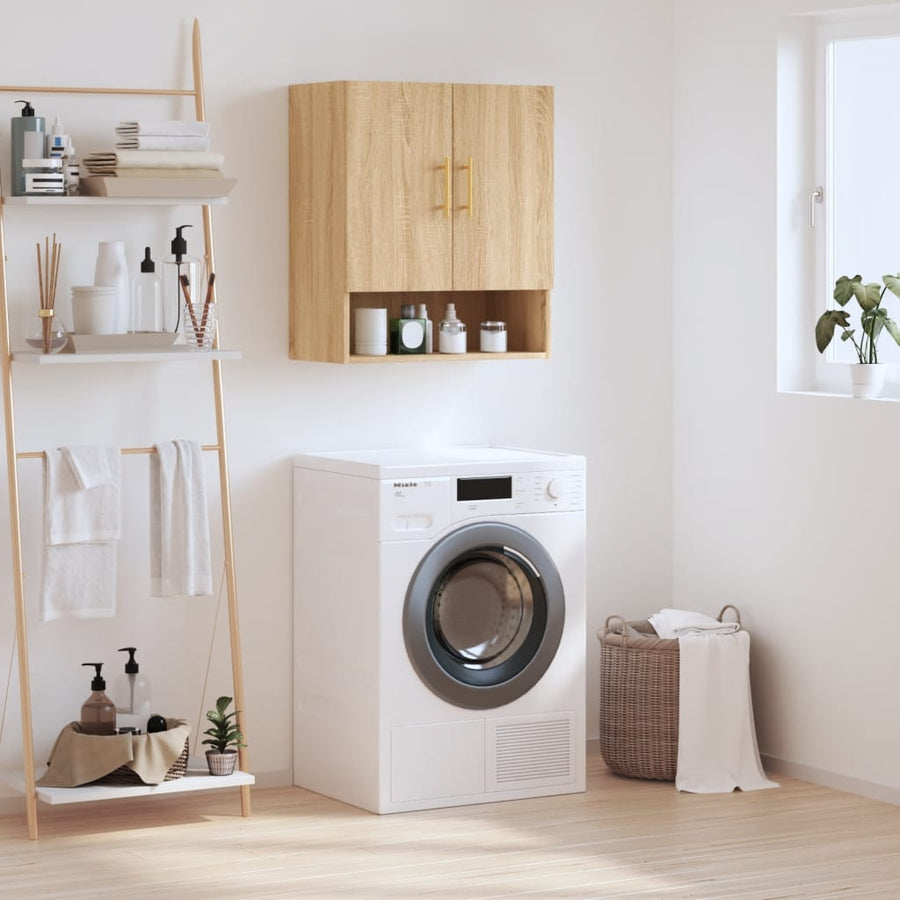 Wandkast 60X31X70 Cm Bewerkt Hout Kleurig Sonoma eiken