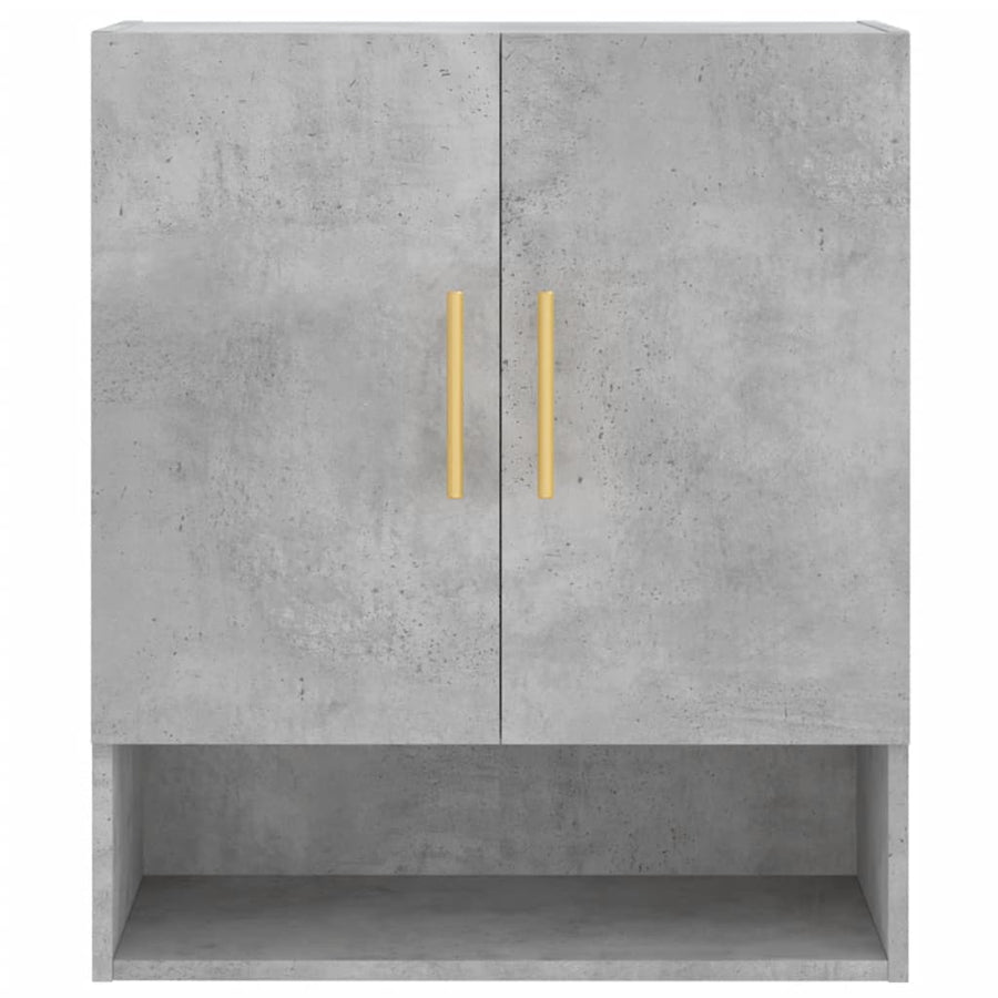 Wandkast 60X31X70 Cm Bewerkt Hout Betongrijs