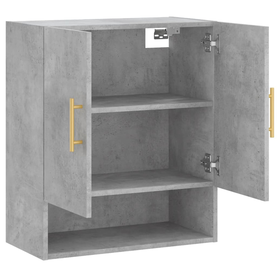 Wandkast 60X31X70 Cm Bewerkt Hout Betongrijs