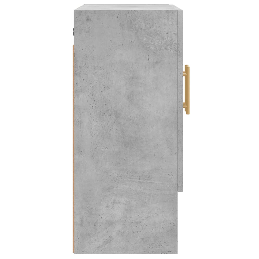 Wandkast 60X31X70 Cm Bewerkt Hout Betongrijs