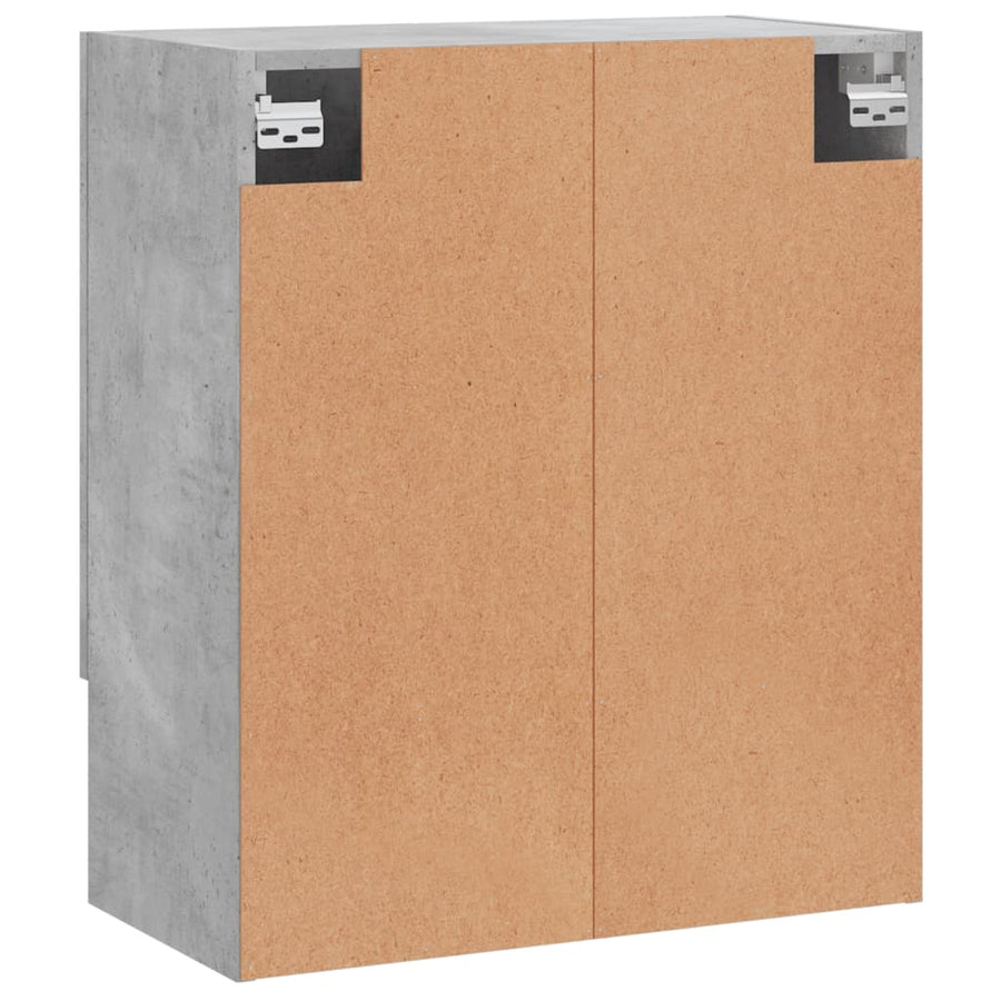Wandkast 60X31X70 Cm Bewerkt Hout Betongrijs