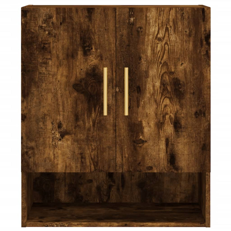 Wandkast 60X31X70 Cm Bewerkt Hout Kleurig Gerookt eiken