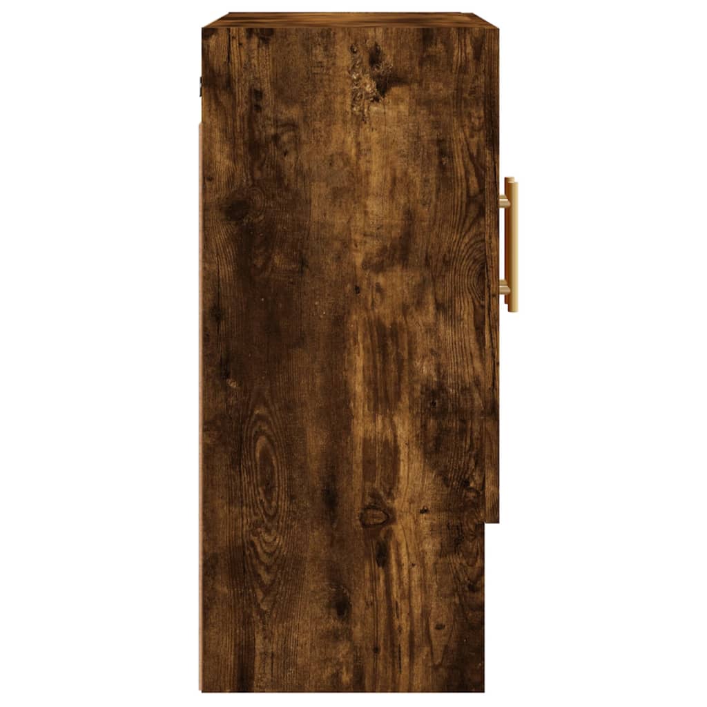 Wandkast 60X31X70 Cm Bewerkt Hout Kleurig Gerookt eiken