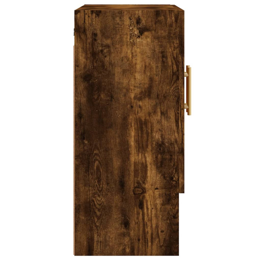 Wandkast 60X31X70 Cm Bewerkt Hout Kleurig Gerookt eiken