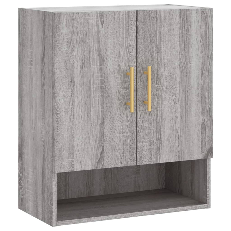 Wandkast 60X31X70 Cm Bewerkt Hout Grijs Sonoma Eikenkleurig