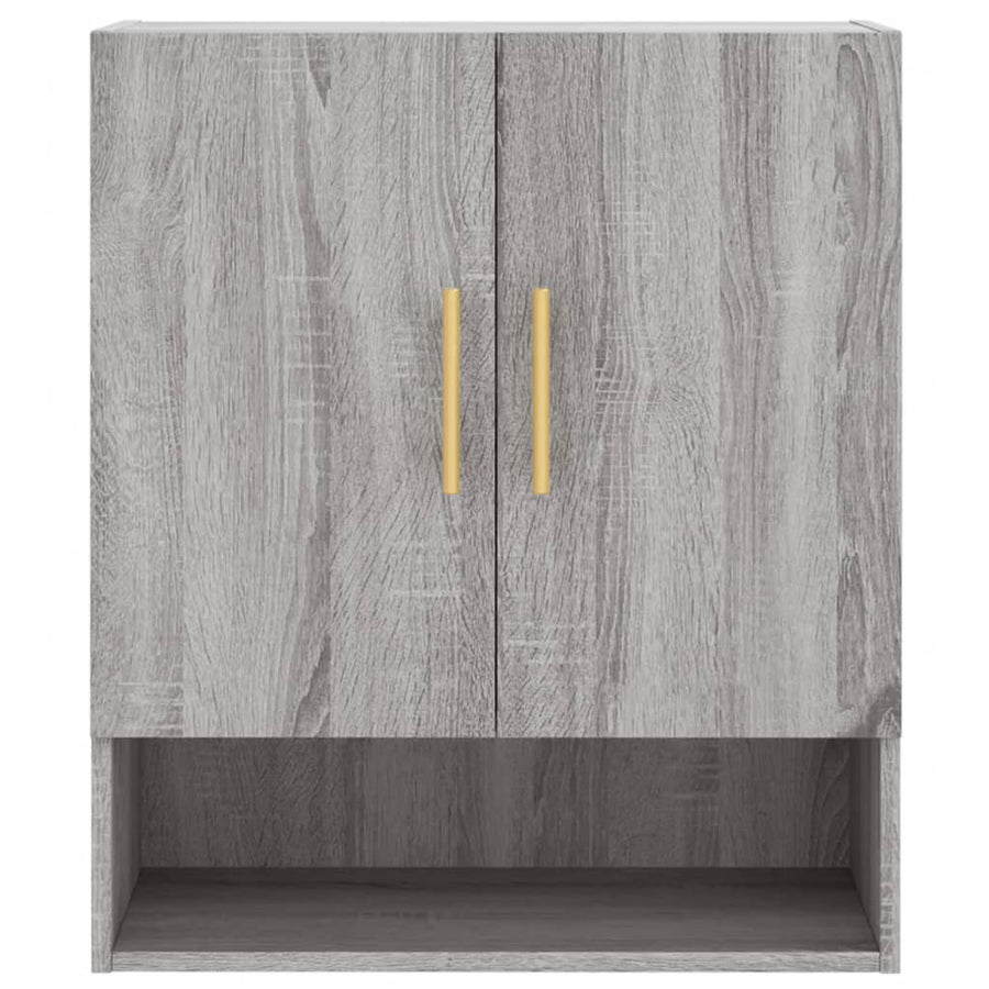 Wandkast 60X31X70 Cm Bewerkt Hout Grijs Sonoma Eikenkleurig