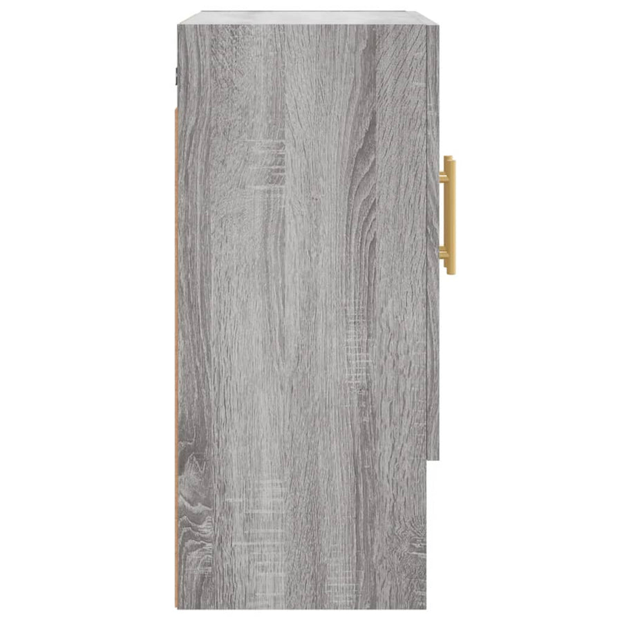Wandkast 60X31X70 Cm Bewerkt Hout Grijs Sonoma Eikenkleurig