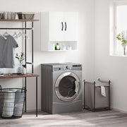 Wandkast 60x31x70 cm wit bewerkt hout
