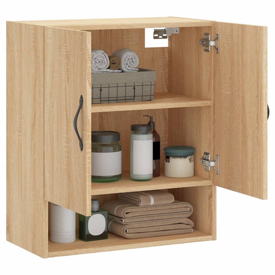 Wandkast 60x31x70 cm bewerkt hout sonoma eikenkleurig