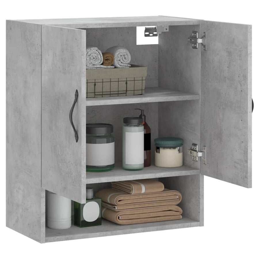 Wandkast 60x31x70 cm bewerkt hout betongrijs