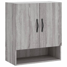 Wandkast 60X31X70 Cm Bewerkt Hout Eikenkleurig Grijs sonoma