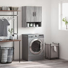 Wandkast 60x31x70 cm grijs eikenkleurig bewerkt hout