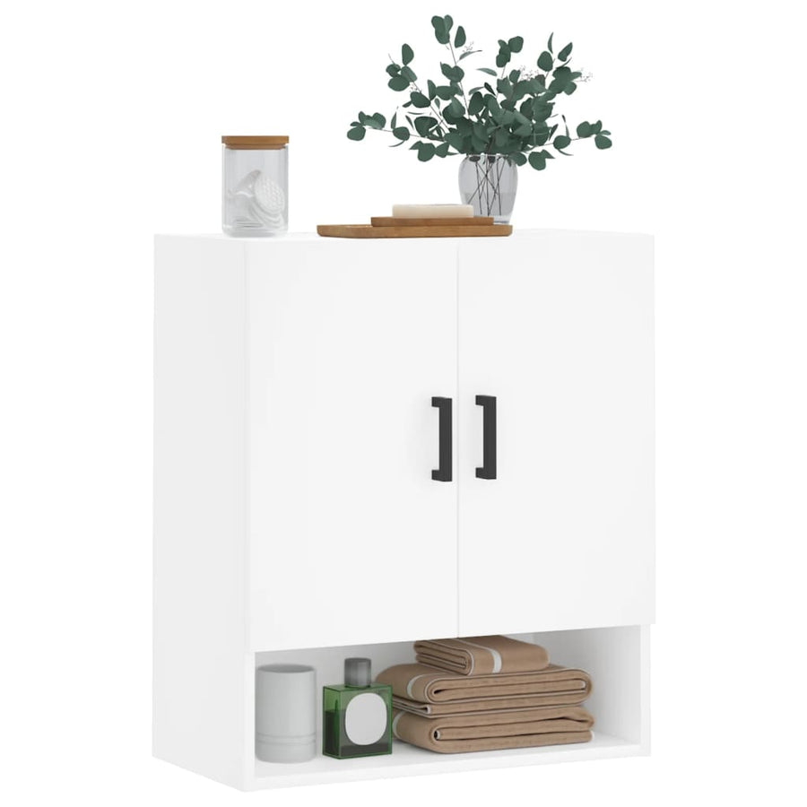 Wandkast 60X31X70 Cm Bewerkt Hout Wit