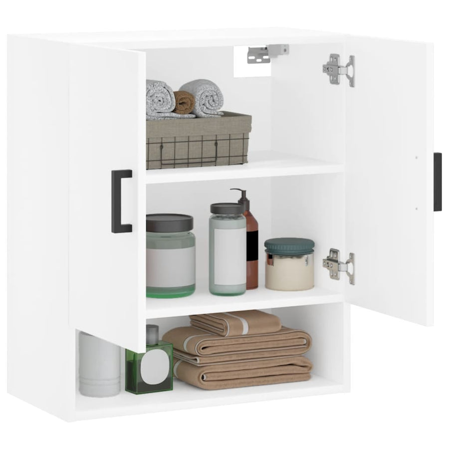 Wandkast 60X31X70 Cm Bewerkt Hout Wit