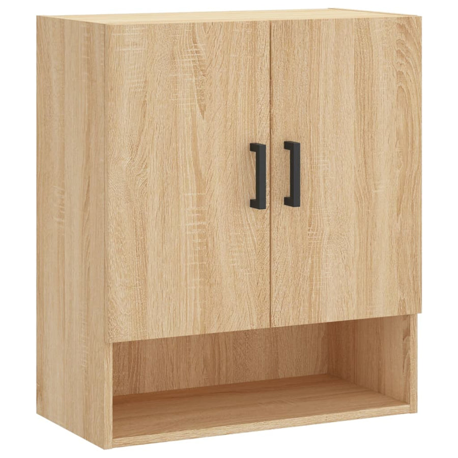 Wandkast 60X3X70 Cm Bewerkt Hout Kleurig 1 Sonoma eiken