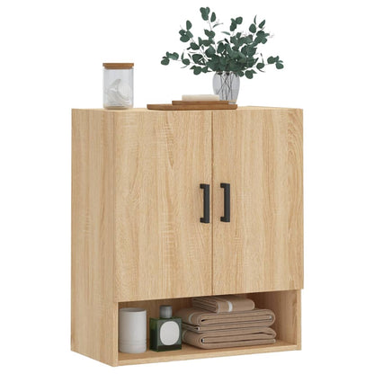 Wandkast 60X3X70 Cm Bewerkt Hout Kleurig 1 Sonoma eiken
