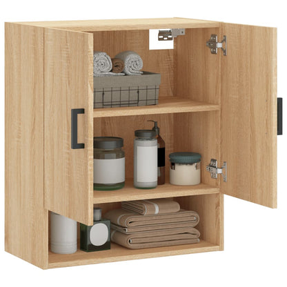 Wandkast 60X3X70 Cm Bewerkt Hout Kleurig 1 Sonoma eiken