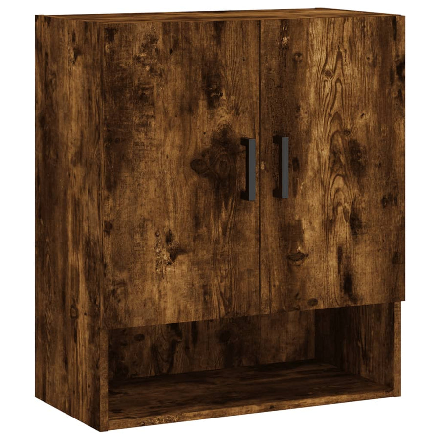 Wandkast 60X31X70 Cm Bewerkt Hout Kleurig Gerookt eiken