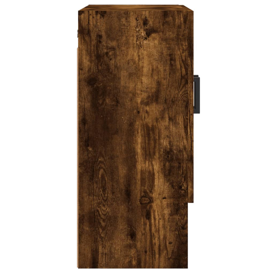 Wandkast 60X31X70 Cm Bewerkt Hout Kleurig Gerookt eiken