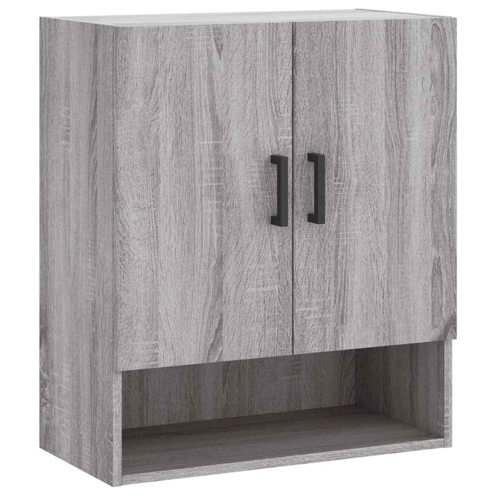Wandkast 60X31X70 Cm Bewerkt Hout Grijs Sonoma Eikenkleurig