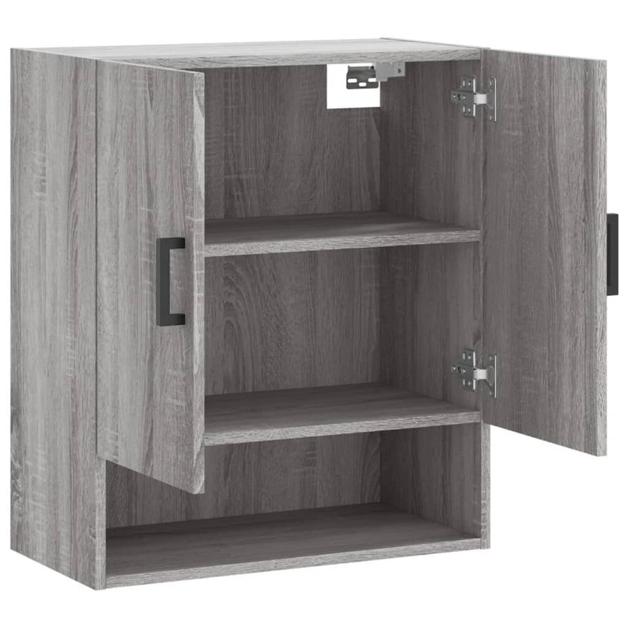 Wandkast 60X31X70 Cm Bewerkt Hout Grijs Sonoma Eikenkleurig