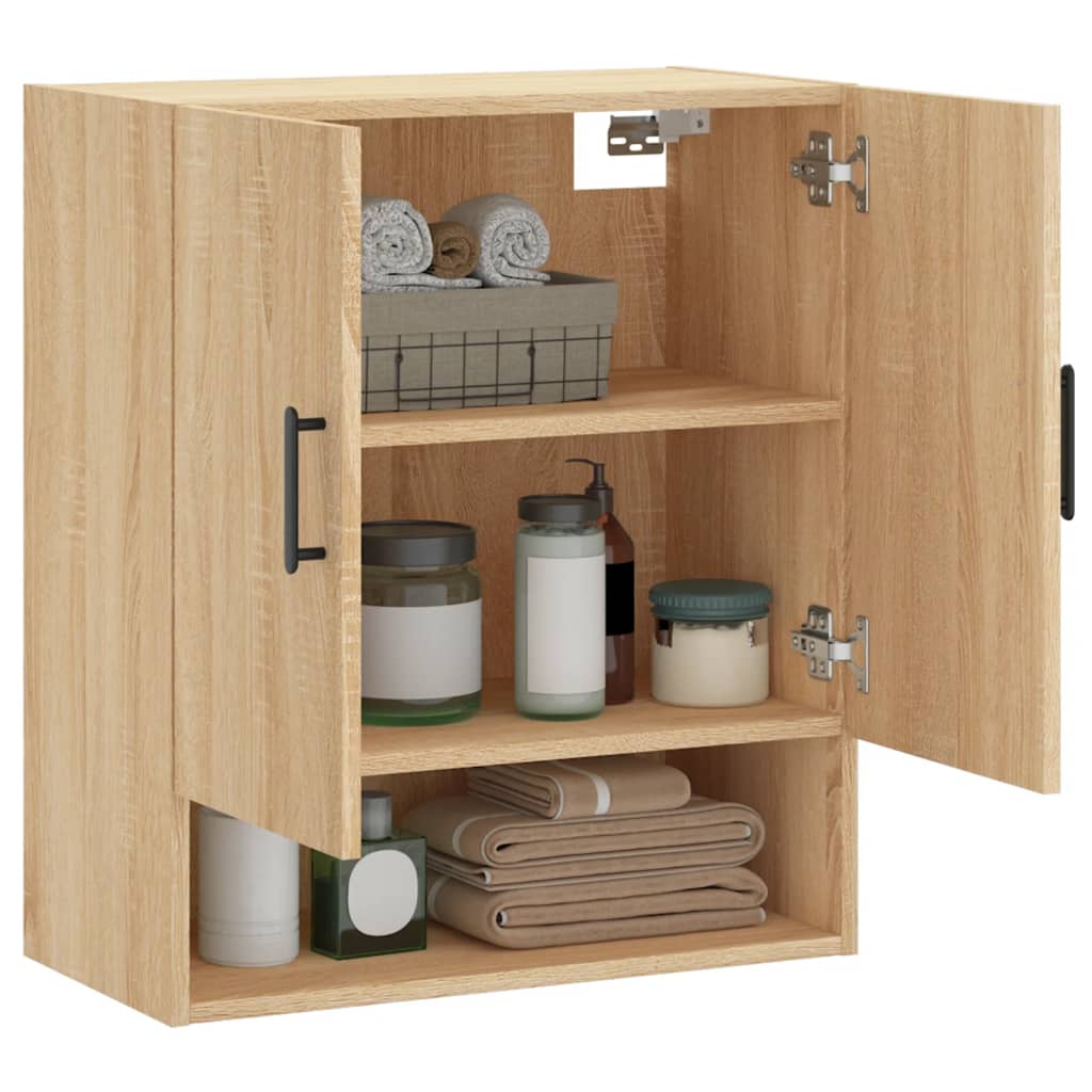 Wandkast 60X31X70 Cm Bewerkt Hout Kleurig Sonoma eiken