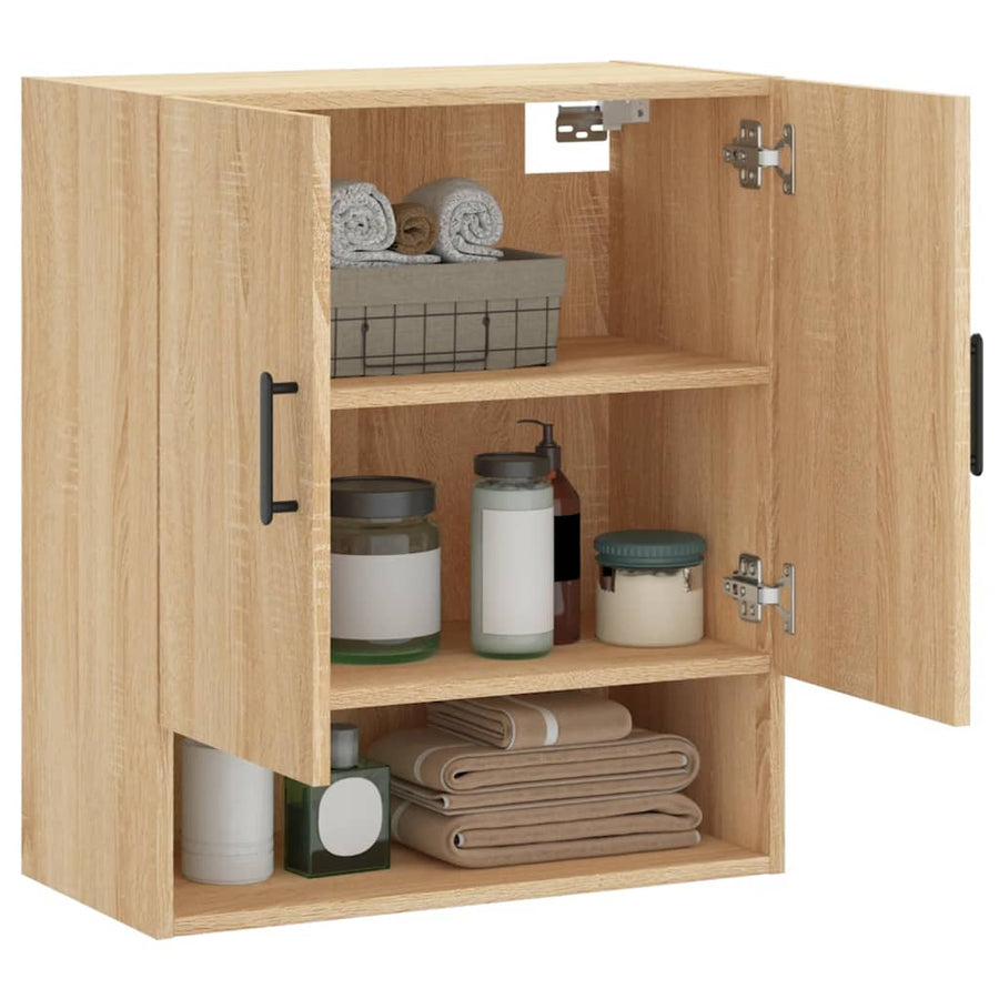 Wandkast 60X31X70 Cm Bewerkt Hout Kleurig Sonoma eiken