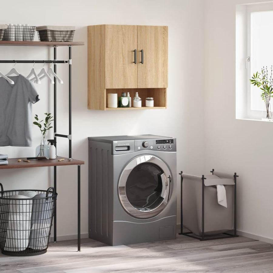 Wandkast 60X31X70 Cm Bewerkt Hout Kleurig Sonoma eiken