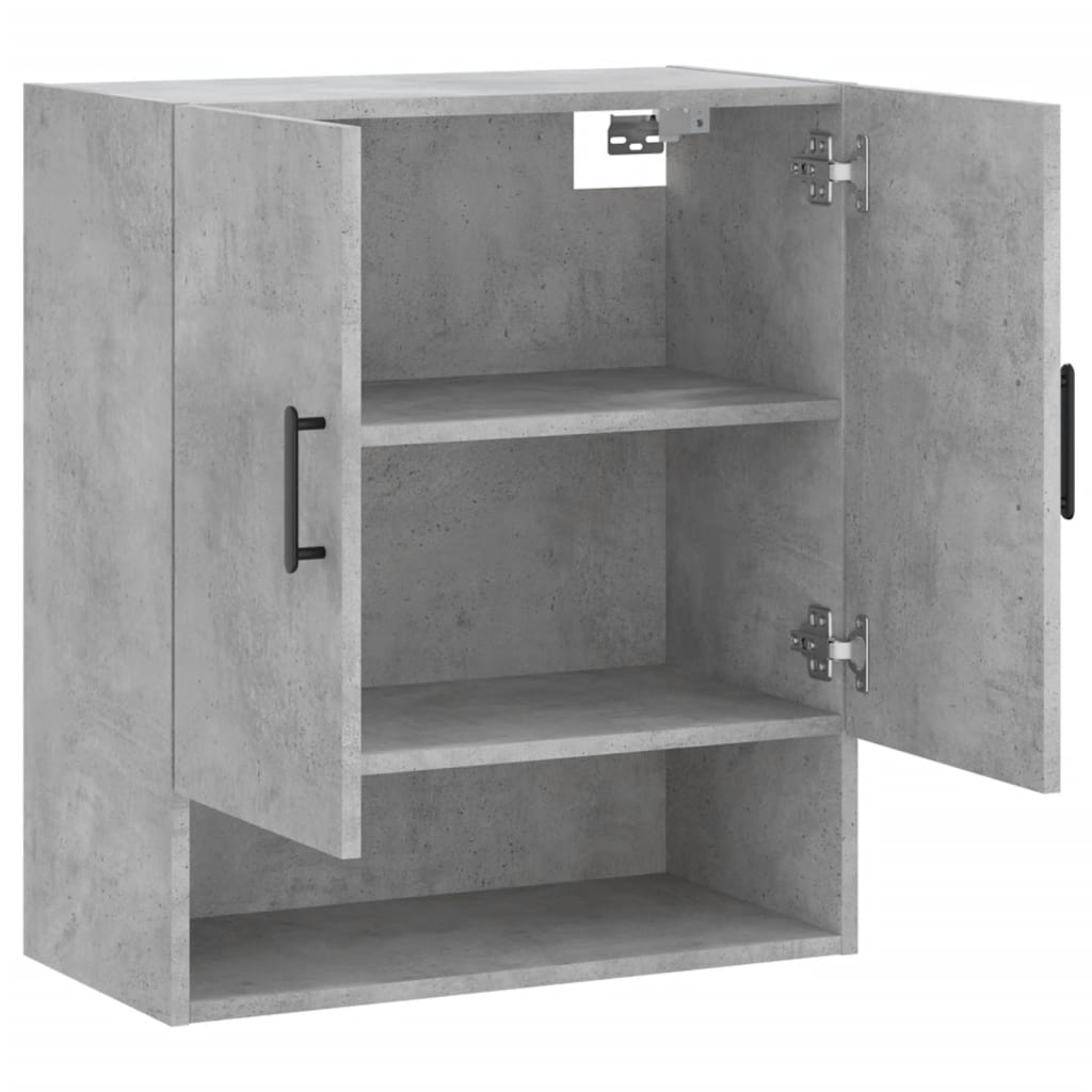 Wandkast 60X31X70 Cm Bewerkt Hout Betongrijs