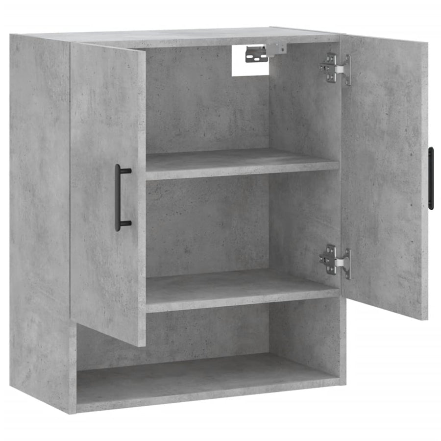 Wandkast 60X31X70 Cm Bewerkt Hout Betongrijs