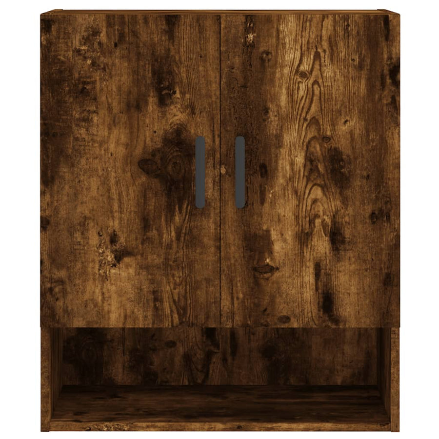 Wandkast 60X31X70 Cm Bewerkt Hout Kleurig Gerookt eiken