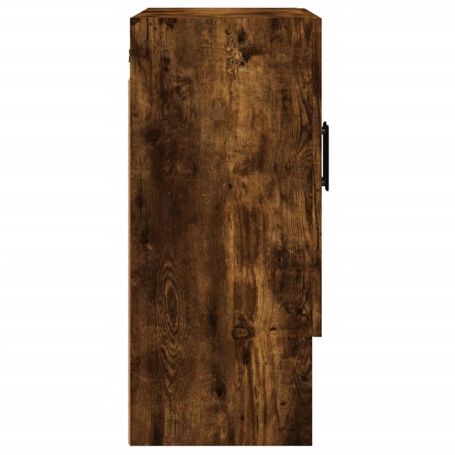 Wandkast 60X31X70 Cm Bewerkt Hout Kleurig Gerookt eiken