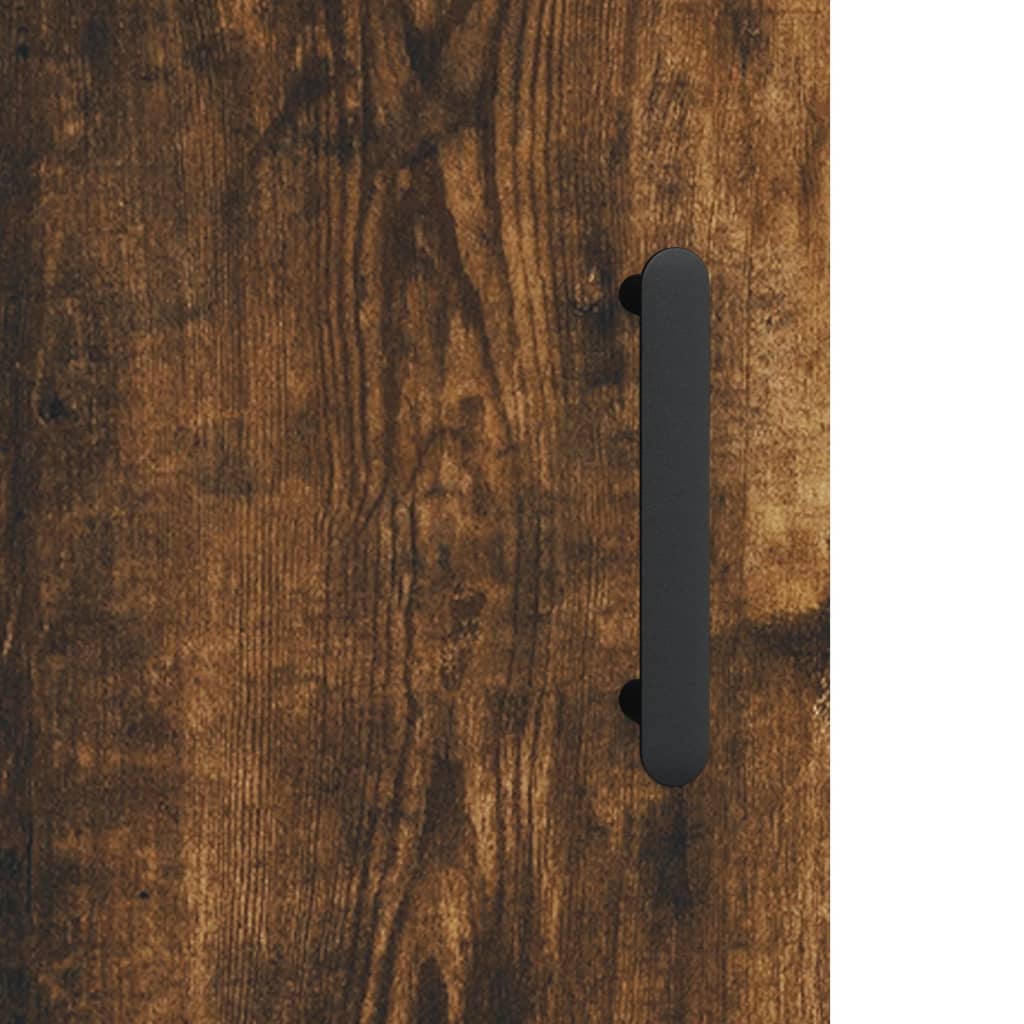 Wandkast 60X31X70 Cm Bewerkt Hout Kleurig Gerookt eiken