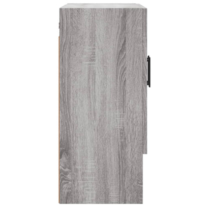 Wandkast 60X31X70 Cm Bewerkt Hout Eikenkleurig Grijs sonoma