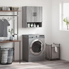 Wandkast 60x31x70 cm bewerkt hout grijs