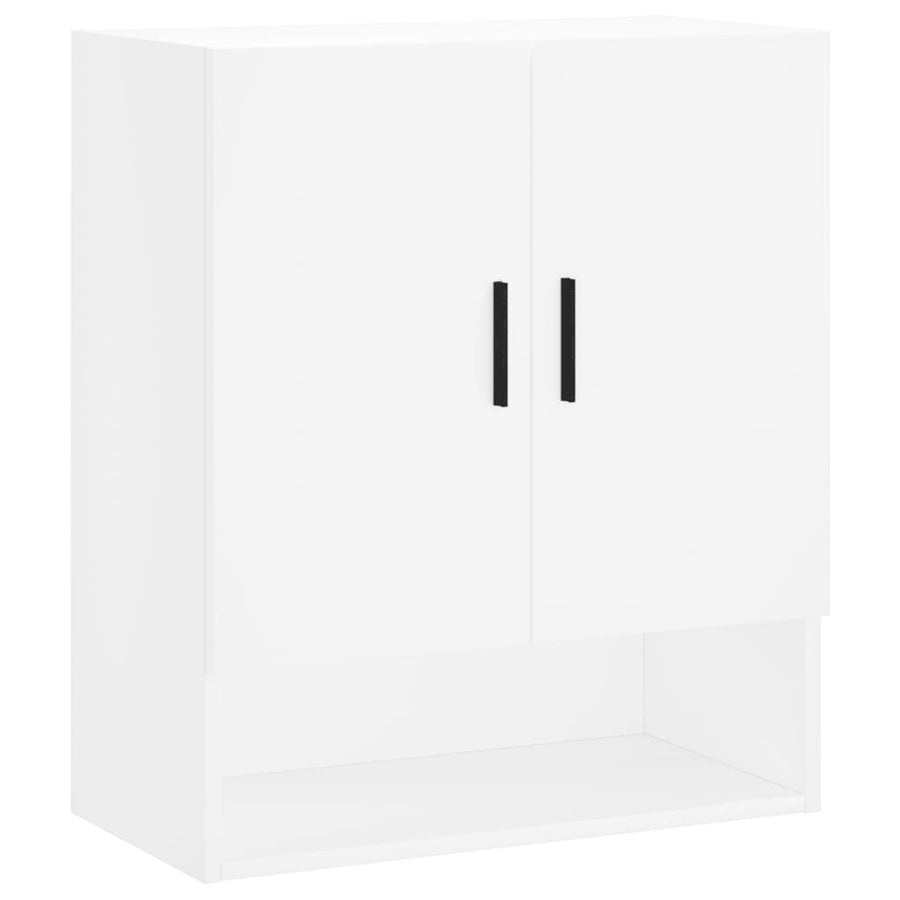 Wandkast 60X3X70 Cm Bewerkt Hout Wit