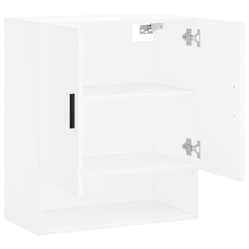 Wandkast 60X3X70 Cm Bewerkt Hout Wit
