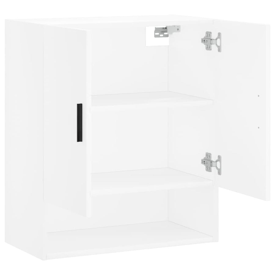 Wandkast 60X3X70 Cm Bewerkt Hout Wit