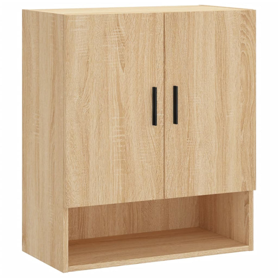 Wandkast 60X3X70 Cm Bewerkt Hout Kleurig Sonoma eiken